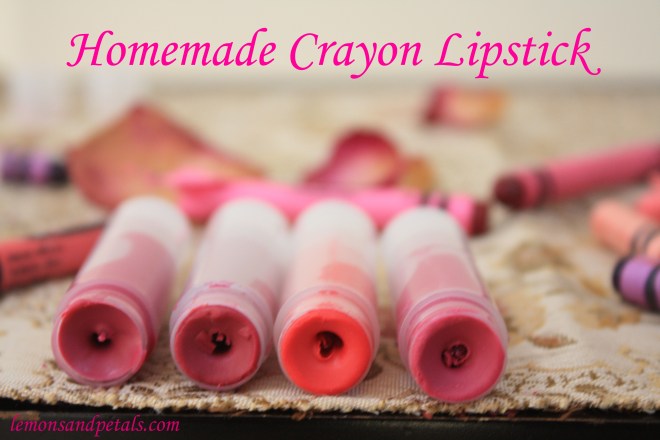 Homemade Crayon Lipstick Lemons & Petals