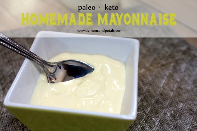Homemade mayo lemons petals